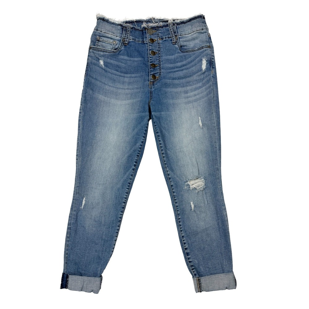 Kut From The Kloth Women's 10 Connie High Rise Distressed Skinny Ankle Stretch